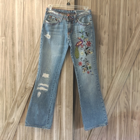 Carmar Women's Embroidered Denim Jeans Size 26 - Picture 1 of 10
